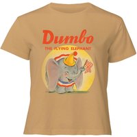 Dumbo Flying Elephant Women's Cropped T-Shirt - Tan - S von Disney