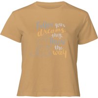 Dumbo Follow Your Dreams Women's Cropped T-Shirt - Tan - L von Disney
