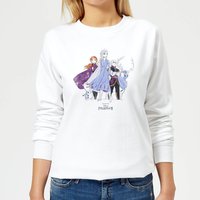 Frozen 2 Group Shot Women's Sweatshirt - White - S von Disney