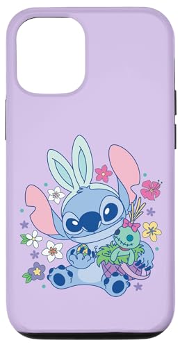 Hülle für iPhone 12/12 Pro Disney Lilo & Stitch Cute Easter Bunny Stitch and Scrump von Disney