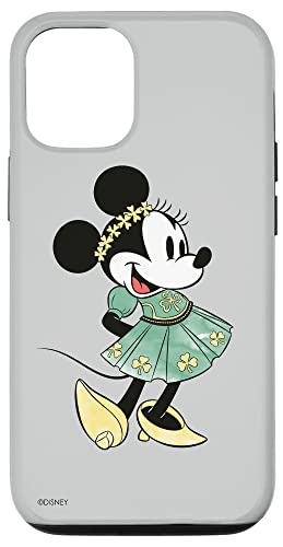 Hülle für iPhone 13 Disney Minnie Mouse Kleeblatt Kleid St. Patrick's Day von Disney