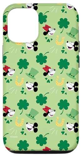 Hülle für iPhone 15 Disney Mickey & Minnie Mouse Luck Shamrocks St. Patrick's Day von Disney