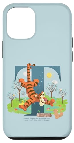 Hülle für iPhone 15 Pro Disney Alphabet Monogramm Winnie Puuh Buchstabe T für Tigger von Disney