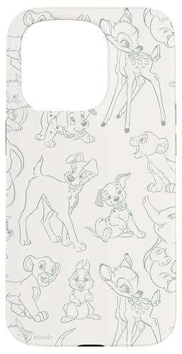 Hülle für iPhone 15 Pro Disney Classic Figuren Simba Dumbo Bambi, Alloverprint Hülle für iPhone 15 Pro Disney Classic Figuren Simba Dumbo Bambi, Alloverprint von Disney
