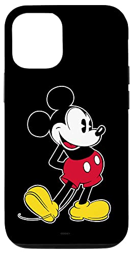 Hülle für iPhone 15 Pro Disney Mickey Mouse Klassische Pose Schwarz von Disney