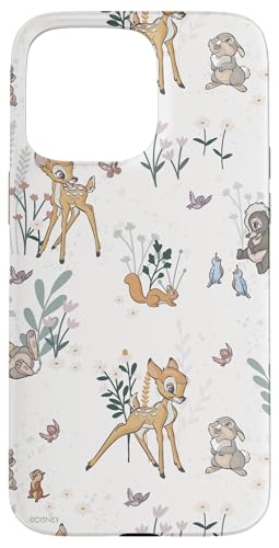 Hülle für iPhone 15 Pro Max Disney Bambi und Klopfer Floral von Disney