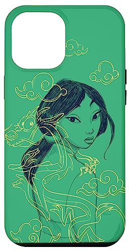 Hülle für iPhone 15 Pro Max Disney Prinzessin Mulan und Mushu Grün von Disney