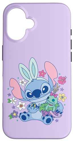 Hülle für iPhone 16 Disney Lilo & Stitch Cute Easter Bunny Stitch and Scrump Hülle für iPhone 16 Disney Lilo & Stitch Cute Easter Bunny Stitch and Scrump von Disney