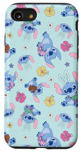 Hülle für iPhone SE (2020) / 7 / 8 Disney Lilo & Stitch Cute Blue Easter Pastel Stitch Pattern von Disney