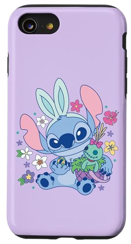 Hülle für iPhone SE (2020) / 7 / 8 Disney Lilo & Stitch Cute Easter Bunny Stitch and Scrump von Disney