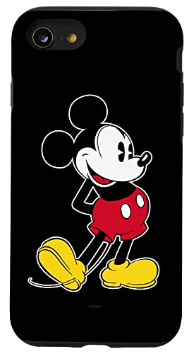 Hülle für iPhone SE (2020) / 7 / 8 Disney Mickey Mouse Klassische Pose Schwarz von Disney