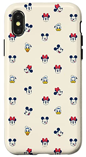 Hülle für iPhone X/XS Disney Mickey und seine Freunde Donald und Minnie Print von Disney