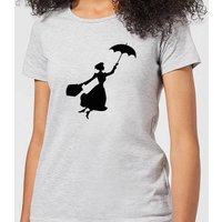 Mary Poppins Flying Silhouette Damen Christmas T-Shirt - Grau - XXL von Disney