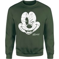 Mickey Mouse Worn Face Sweatshirt - Green - L von Disney