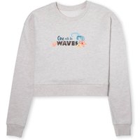 Moana One With The Waves Women's Cropped Sweatshirt - Ecru Marl - L von Disney