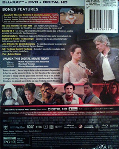 Star Wars: The Force Awakens SteelBook with Bonus Content - Blu Ray + DVD + Digital HD von Disney