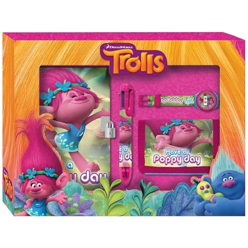 TROLLS Set Geldbörse Uhr Kugelschreiber Bloc (Kids TR17069) von Disney