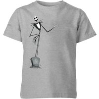 The Nightmare Before Christmas Jack Skellington Full Body Kids' T-Shirt - Grey - 7-8 Jahre von Disney