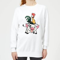 Vaiana (Moana) Hei Hei And Pua Damen Pullover - Weiß - XS von Disney