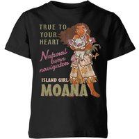 Vaiana (Moana) Natural Born Navigator Kinder T-Shirt - Schwarz - 11-12 Jahre von Disney