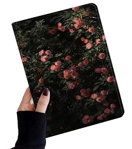 Schutzhülle für iPad 10,2 Zoll 9. / 8. / 7. Generation (2021/2020/2019) & iPad Air 10,5 Zoll 2019 / iPad Pro 10,5 Zoll – Blumenmuster, niedlich, schlank, Leder, Folio-Ständer mit Stifthalter, von Disonbeir