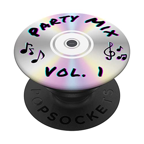 Party Mix Vol 1 CD-CD im Retro-Stil der 90er Jahre PopSockets mit austauschbarem PopGrip von Displace Design