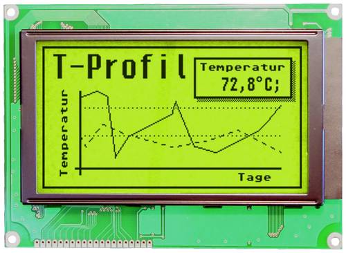 Display Elektronik Grafik-Display Gelb-Grün 240 x 128 Pixel (B x H x T) 144.00 x 104.00 x 14.3mm von Display Elektronik