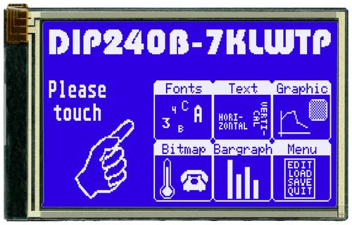 Display Elektronik Grafik-Display Weiß 240 x 128 Pixel (B x H x T) 113.00 x 70.00 x 11.8mm von Display Elektronik