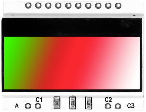 Display Elektronik Hintergrundbeleuchtung Grün/Rot, Weiß von Display Elektronik
