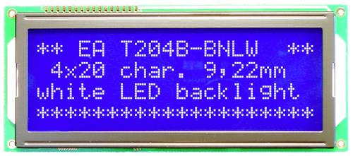 Display Elektronik LCD-Display Weiß Blau (B x H x T) 146 x 62.5 x 14mm von Display Elektronik