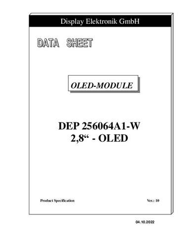 Display Elektronik OLED-Display Weiß 256 x 64 Pixel DEP256064A1-W Display Elektronik OLED-Display Weiß 256 x 64 Pixel DEP256064A1-W von Display Elektronik