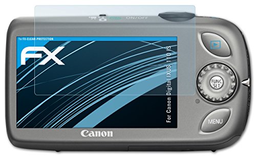 atFoliX Displayschutzfolie für Canon Digital IXUS 110 IS - FX-Clear: Display Schutzfolie kristallklar! Höchste Qualität - Made in Germany! von Displayschutz@FoliX
