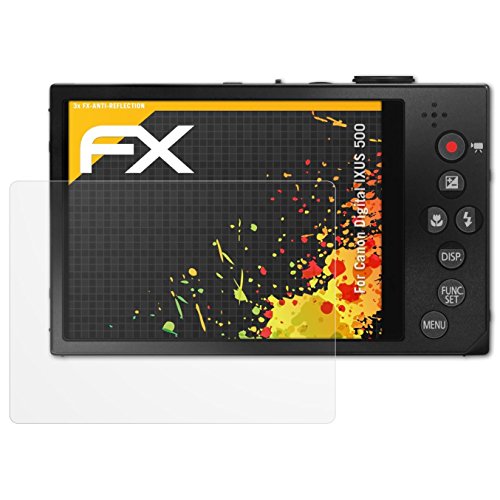 atFoliX Displayschutzfolie für Canon Digital IXUS 500 - FX-Antireflex: Display Schutzfolie antireflektierend! Höchste Qualität - Made in Germany! von Displayschutz@FoliX