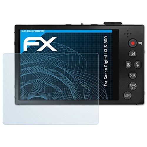 atFoliX Displayschutzfolie für Canon Digital IXUS 500 - FX-Clear: Display Schutzfolie kristallklar! Höchste Qualität - Made in Germany! von Displayschutz@FoliX