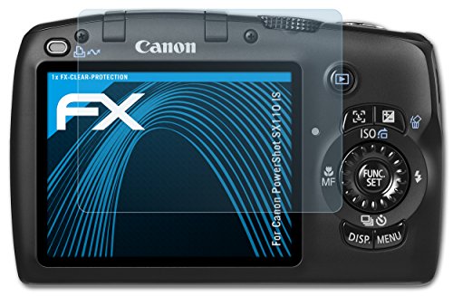atFoliX Displayschutzfolie für Canon PowerShot SX110 IS - FX-Clear: Display Schutzfolie kristallklar! Höchste Qualität - Made in Germany! von Displayschutz@FoliX