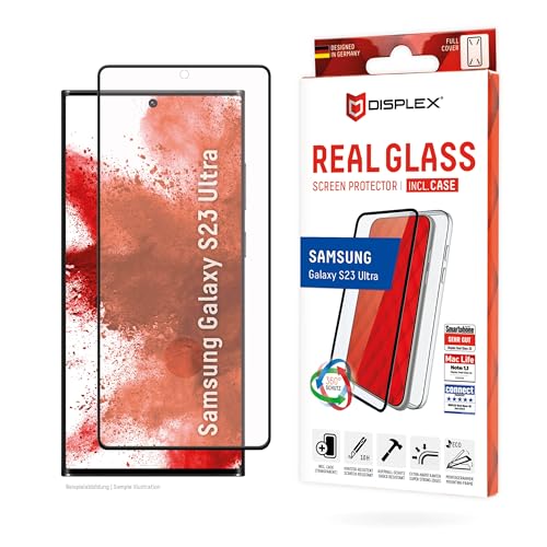 Displex Full Cover Panzerglas (10H) + Schutzhülle für Samsung Galaxy S23 Ultra, + Case, volle Displayabdeckung, Tempered Glas, kratzer-resistente Schutzfolie Displex Full Cover Panzerglas (10H) + Schutzhülle für Samsung Galaxy S23 Ultra, + Case, volle Displayabdeckung, Tempered Glas, kratzer-resistente Schutzfolie von Displex
