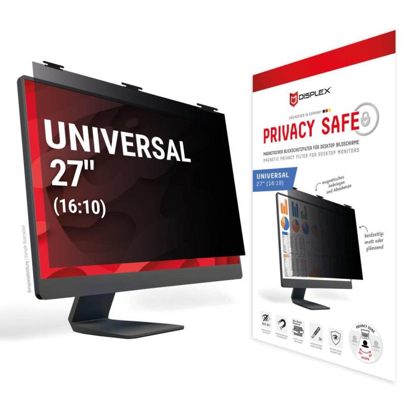DISPLEX PRIVACY SAFE Blickschutzfilter für Desktop Monitor 27'' (16:10) von Displex