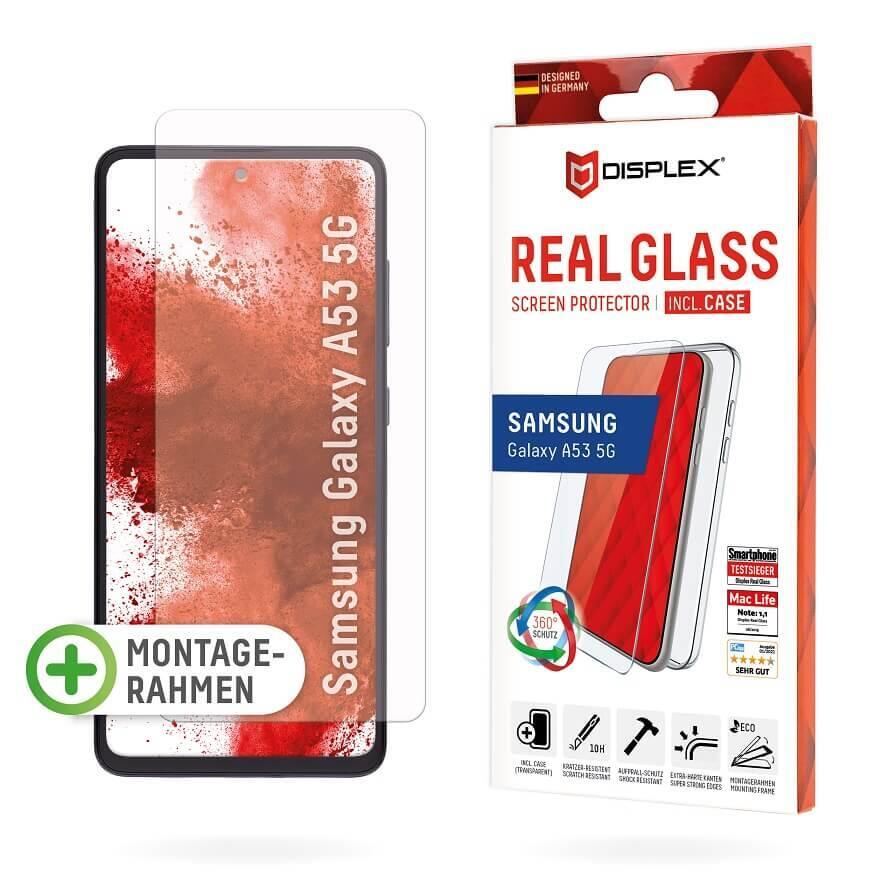 DISPLEX Real Glass + Case Schutzset für Samsung Galaxy A53 5G von Displex