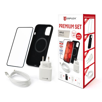 DISPLEX Set Apple iPhone 15 Glas (10H)+Case+Kabel+Netzteil von Displex