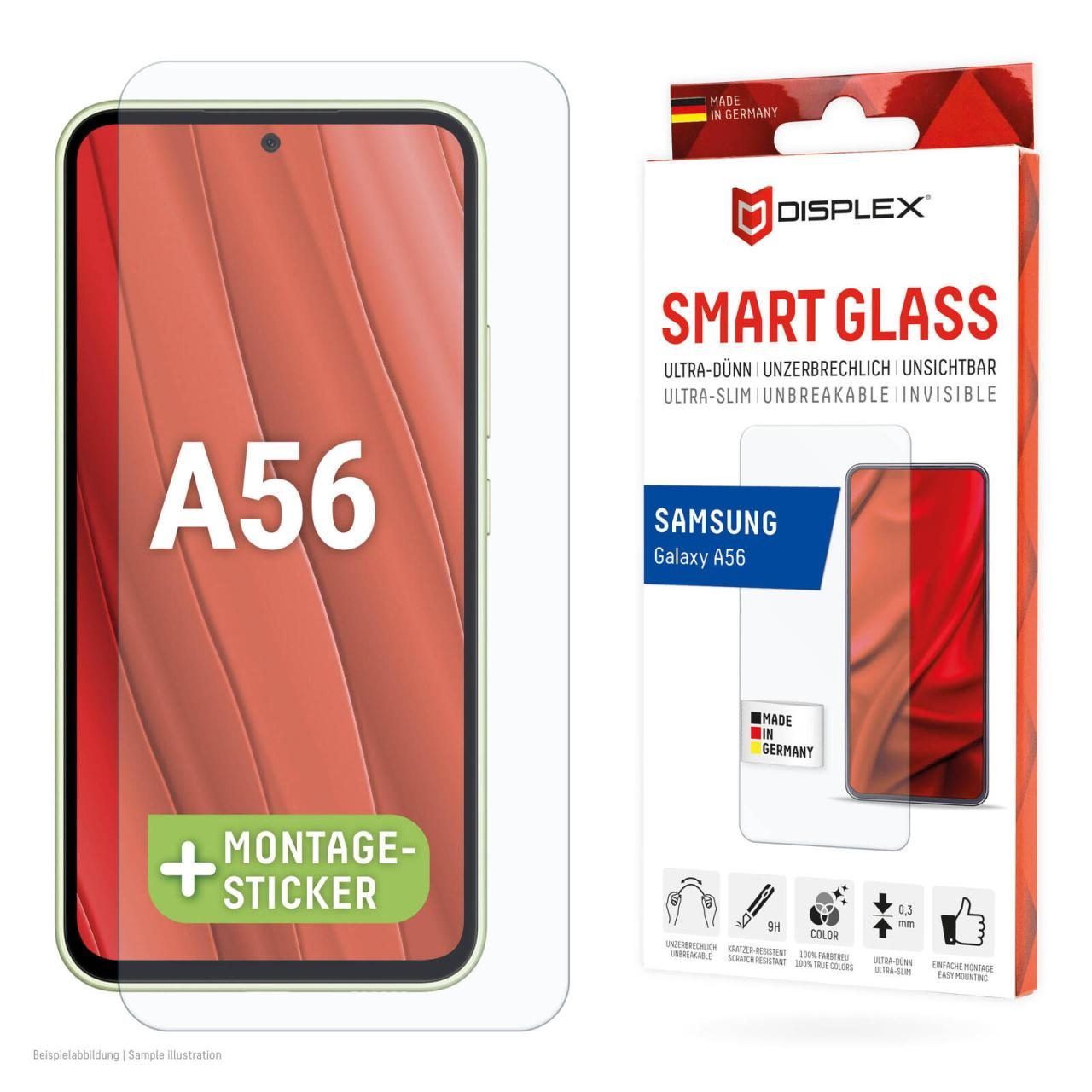 DISPLEX Smart Glass (9H) für Samsung Galaxy A56 von Displex