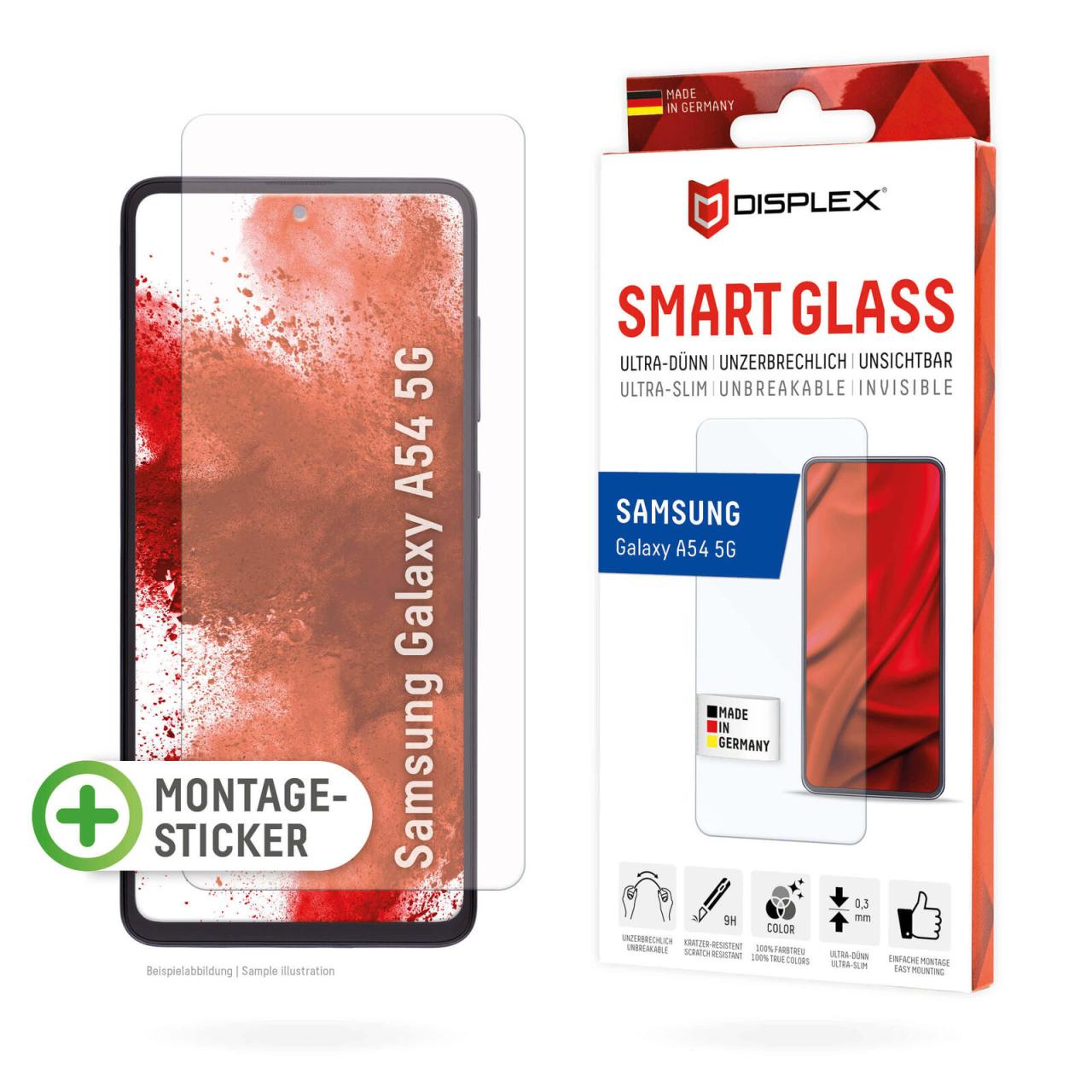 DISPLEX Smart Glass Displayschutzfolie für Samsung Galaxy A54 5G DISPLEX Smart Glass Displayschutzfolie für Samsung Galaxy A54 5G von Displex