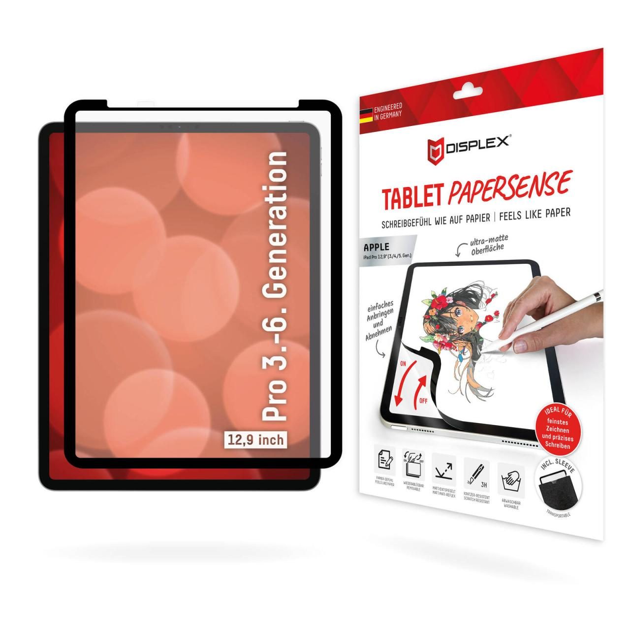 DISPLEX TABLET PAPERSENSE für iPad Pro 12,9'' (3./4./5./6. Gen.) von Displex