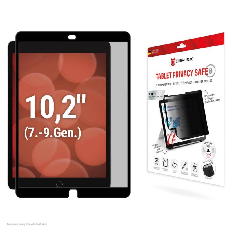 DISPLEX TABLET PRIVACY SAFE Blickschutzfilter für iPad 10,2'' (7./8./9. Gen.) von Displex