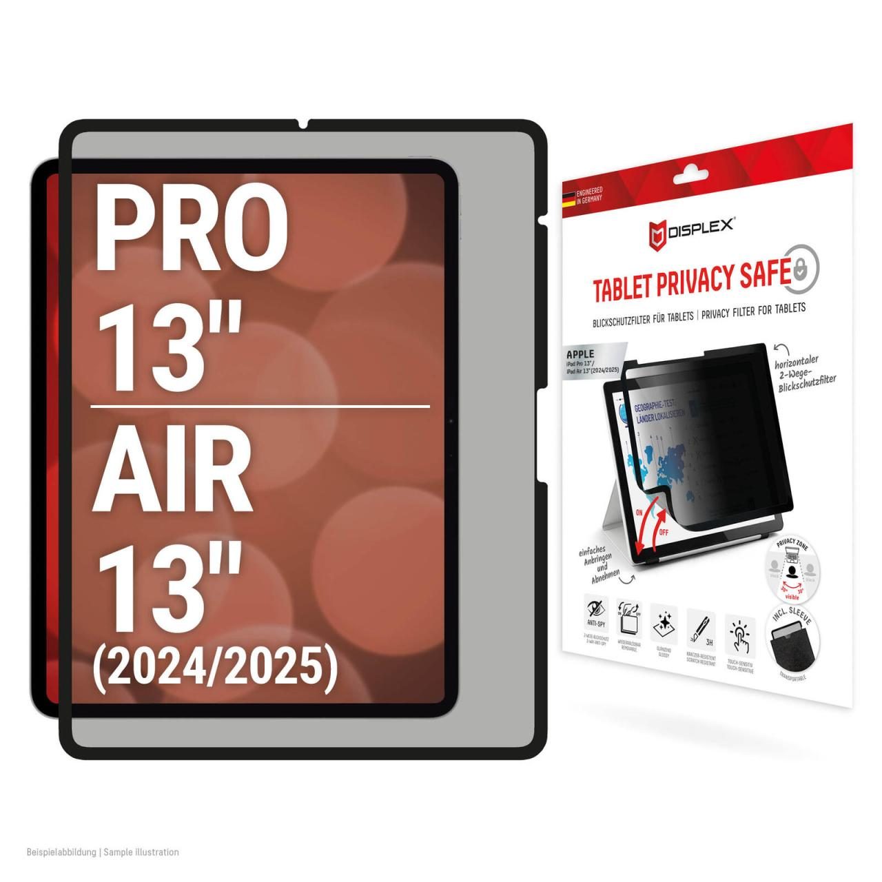 DISPLEX Privacy Safe Blickschutzfilter für iPad Pro 13'' (2024) / Air 13'' (2... von Displex
