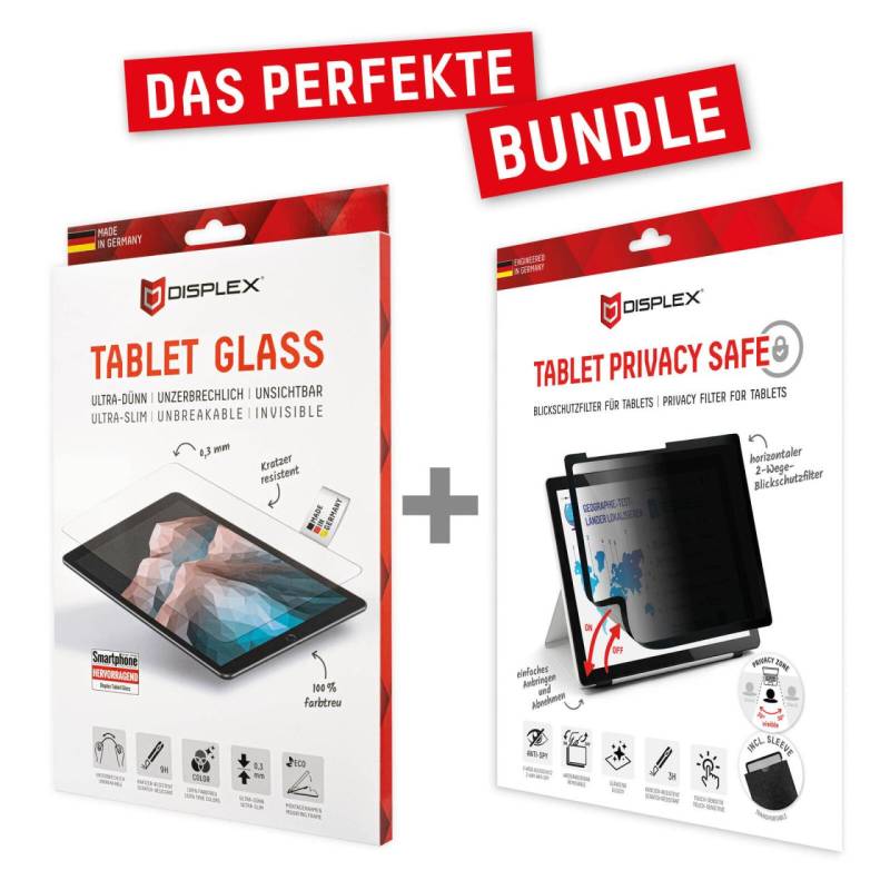DISPLEX Tablet Glass (9H) & Privacy Safe Blickschutzfilter für iPad 10,9'' (1... von Displex