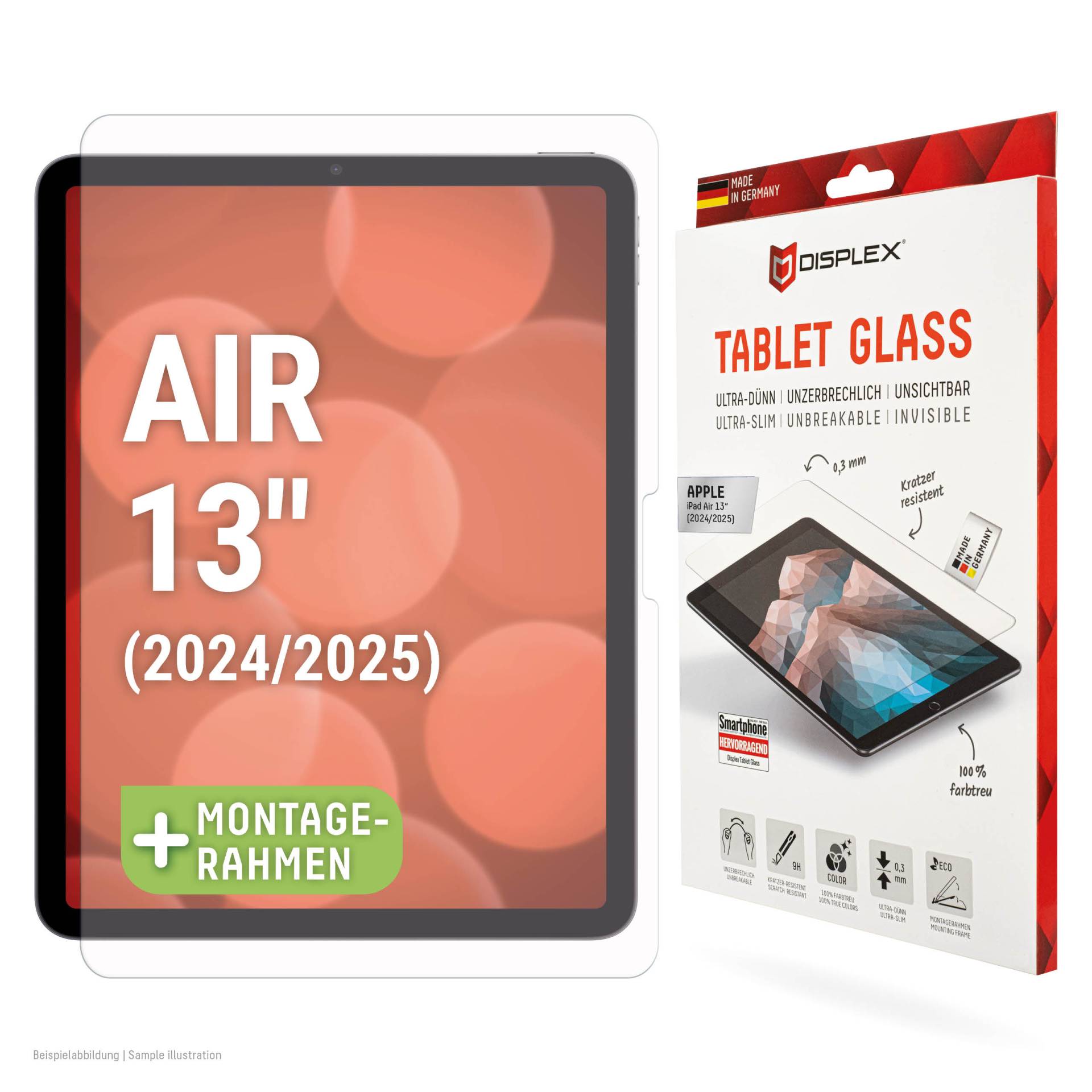 DISPLEX Tablet Glasschutzfolie für iPad Air 13" (2024/2025) von Displex