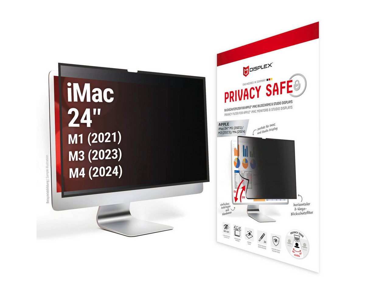 Displex Displayschutzglas DISPLEX Sichtschutz / Privacy Apple iMac 24" M1/M von Displex