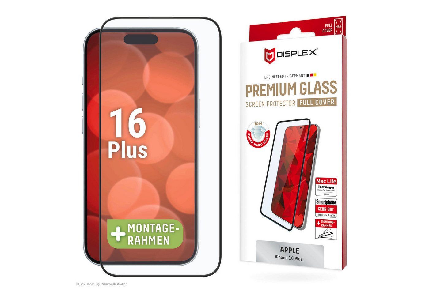 Displex Displayschutzglas Premium Glass Full Cover für Apple iPhone 16 Plus, 1 Stück, Displayschutzfolie, Schutzfolie, Bildschirmschutz, kratz- & stoßfest Displex Displayschutzglas Premium Glass Full Cover für Apple iPhone 16 Plus, 1 Stück, Displayschutzfolie, Schutzfolie, Bildschirmschutz, kratz- & stoßfest von Displex