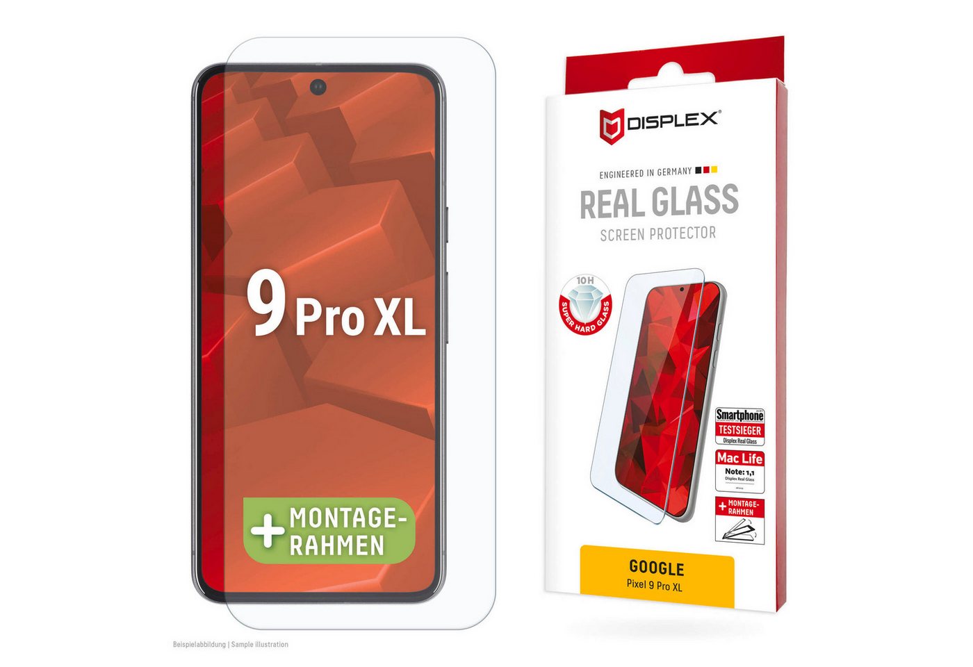 Displex Displayschutzglas Real Glass Screen Protection für Google Pixel 9 Pro XL, Displayschutzfolie, Schutzfolie, Bildschirmschutz, kratz- & stoßfest Displex Displayschutzglas Real Glass Screen Protection für Google Pixel 9 Pro XL, Displayschutzfolie, Schutzfolie, Bildschirmschutz, kratz- & stoßfest von Displex