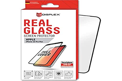 Displex Full Cover Panzerglas (10H) für Apple iPhone 12 Pro Max, Eco-Montagerahmen, volle Displayabdeckung, Tempered Glas, kratzer-resistente Schutzfolie, hüllenfreundlich von Displex
